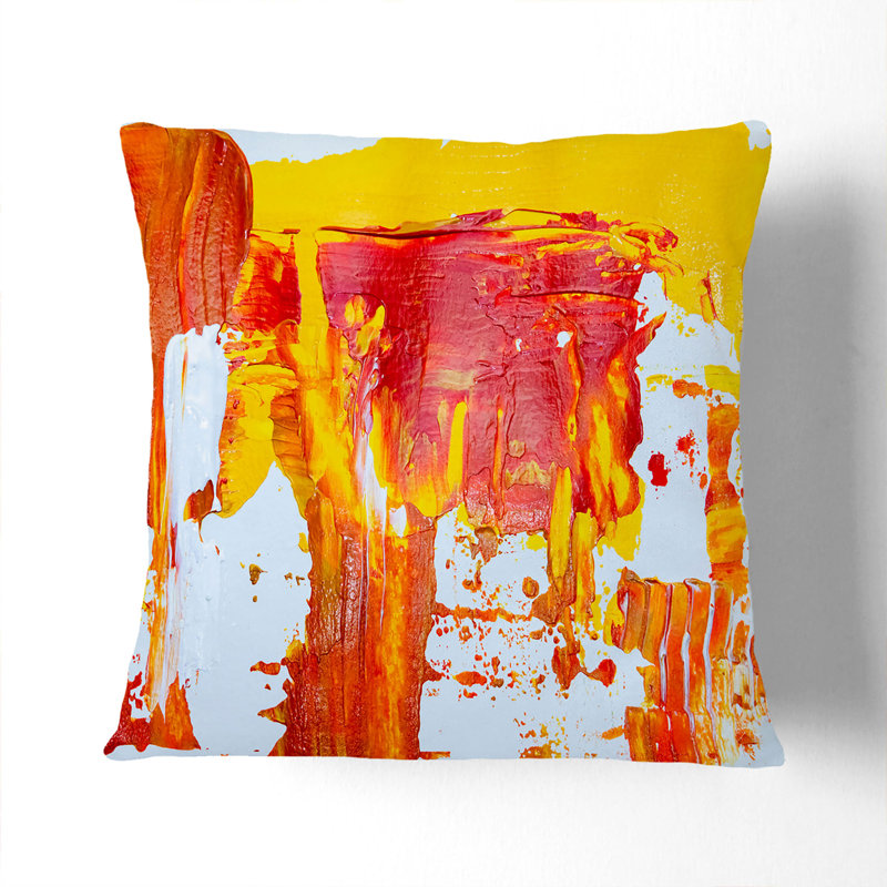 Abstract Square Cushion, 55 x 55 cm, White
