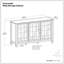 Armoire de rangement Buffet large en bois massif de 60 po avec portes en verre et tablettes réglables Connaught-112276897