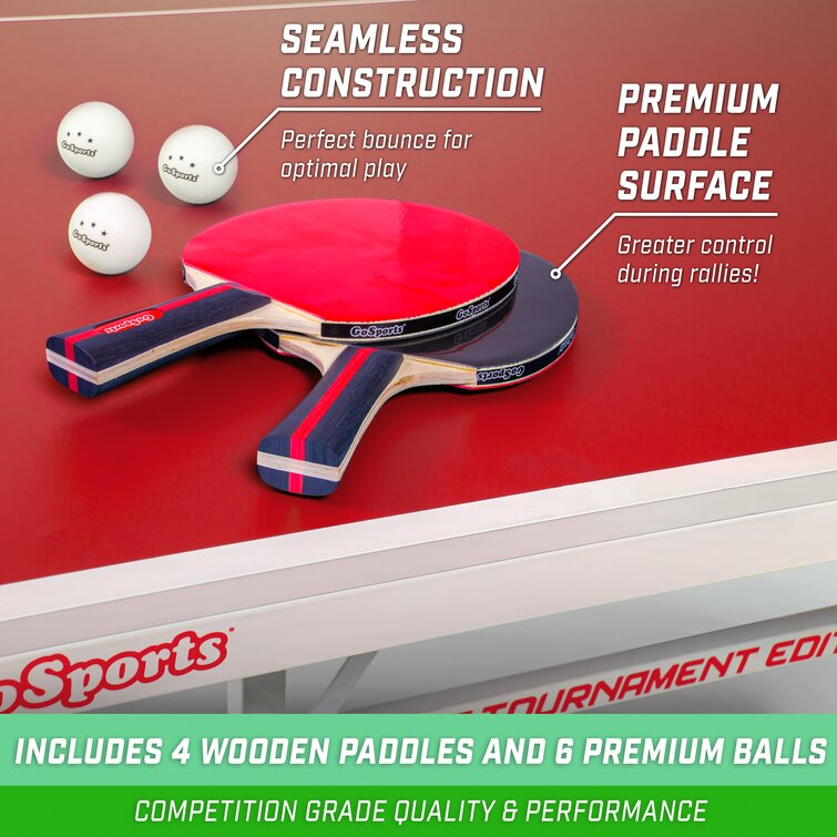  GoSports Mid-Size Table Tennis Game Set - Indoor/Outdoor  Portable Game with Net, 2 Table Tennis Paddles and 4 Balls : Sports &  Outdoors