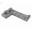 Ensemble de canapé modulaire surdimensionné moderne avec tissu en chenille scintillant et flexibilité modulaire pour plus de confort et de style