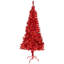 Pre-Lit Profile Artificial Tinsel Christmas Tree - Red-1421495240-1421495237