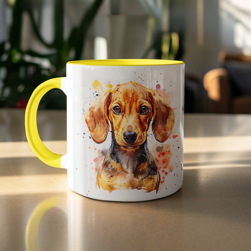 Mug, 2, Yellow