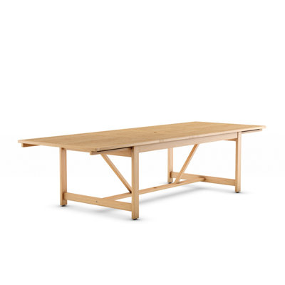 Audre Extendable Rectangular Eucalyptus Outdoor Dining Table