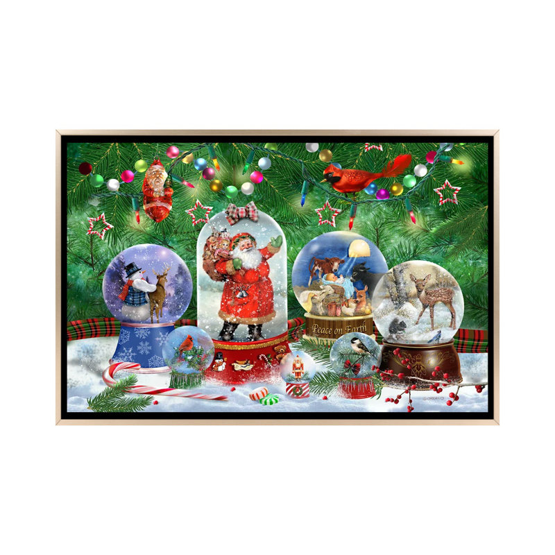 Magie de Noël I - reproduction d'art murale - toile encadrée, H 32 po x l 48 po, Impression encadrée sans passe-partout