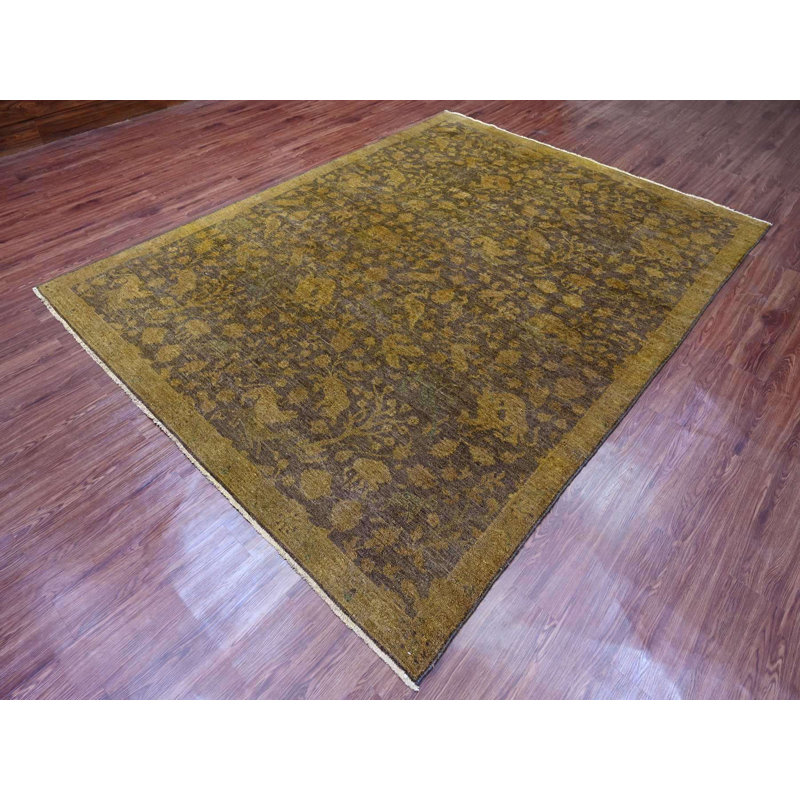 Tapis oriental rectangulaire en laine noué à la main 7 pi 8 po x 10 pi 1 po - MOA10220372