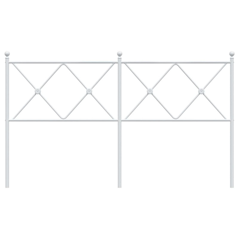 Anzor Metal Headboard, Kingsize - 160 x 200 cm, White