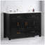 Meuble-lavabo polyvalent avec lavabo en céramique, armoire de rangement abondante - 4 portes à fermeture douce et 4 tiroirs-359590472
