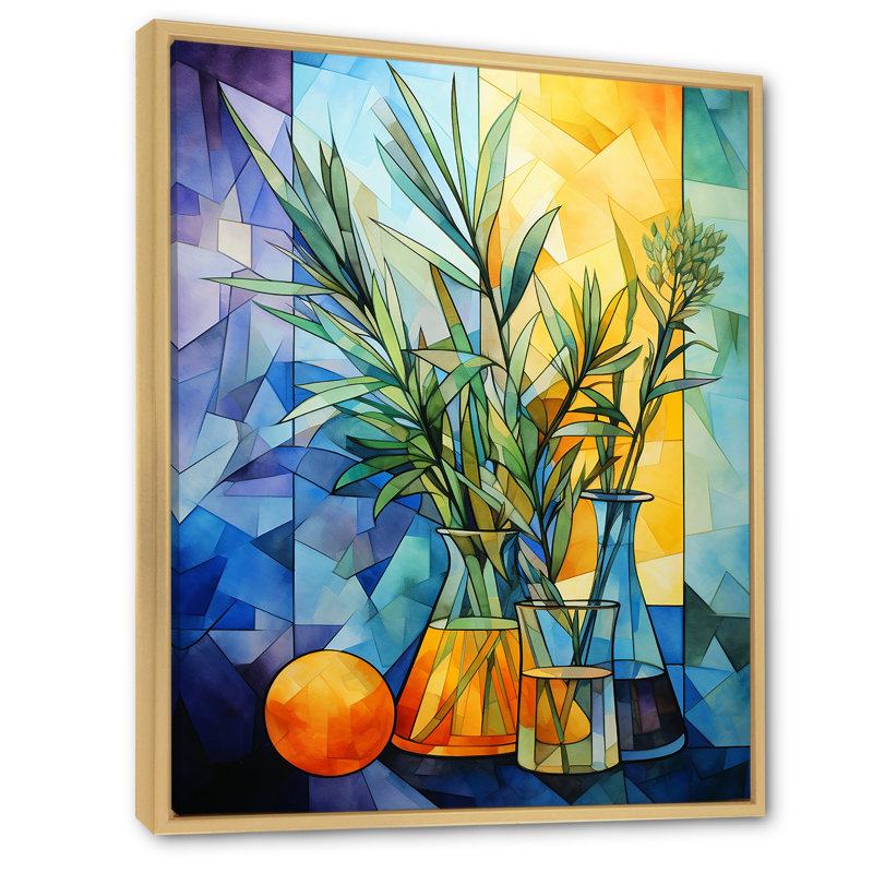 Aromates délicates aromatiques II - fleurs florales, art mural, Cadre flottant brun, 40" H x 30" W