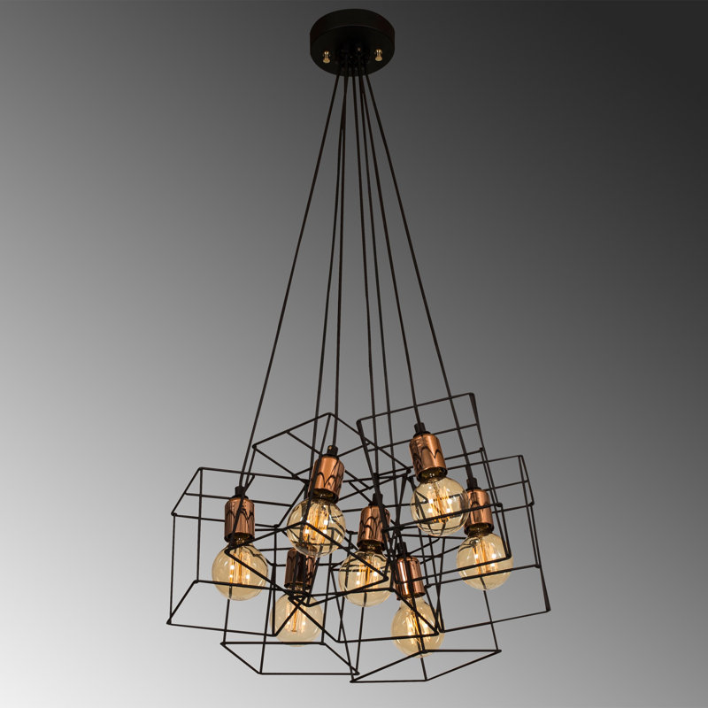 Luminaire suspendu rectangulaire à 7 lumières Akram