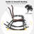 2 Pcs Outdoor Rocking Chairs With Breathable Backrest Smooth Safe Rocking Design-2132270323