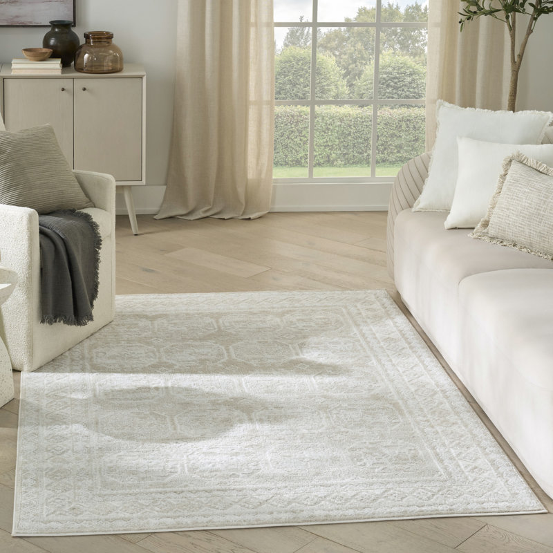 Lafever 4' x 6' Ivory Beige Vintage Indoor Rug, Rectangle 4' x 6'