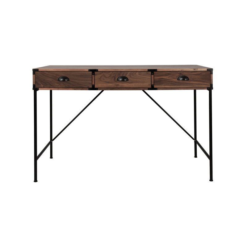Zymeria 4 Piece Computer Desk Office Set, Walnut