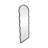 Modern Curvy Edged Metal Framed Wall Mirror for Vanity Table Display - Decorative Large Mirror for Bathroom or Bedroom Use - 55", Black