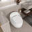 1Piece 1.28 GPF Single Flush Egg Shape Toilet In Glossy White