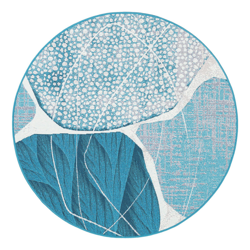 Keazia Indoor/Outdoor Area Rug, Round 4'1"