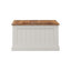 Table basse 31,5 "Farmhouse, table centrale carrée en bois avec plateau relevable à charnières, table de cocktail rustique avec grand rangement dissimulé pour le salon - blanc