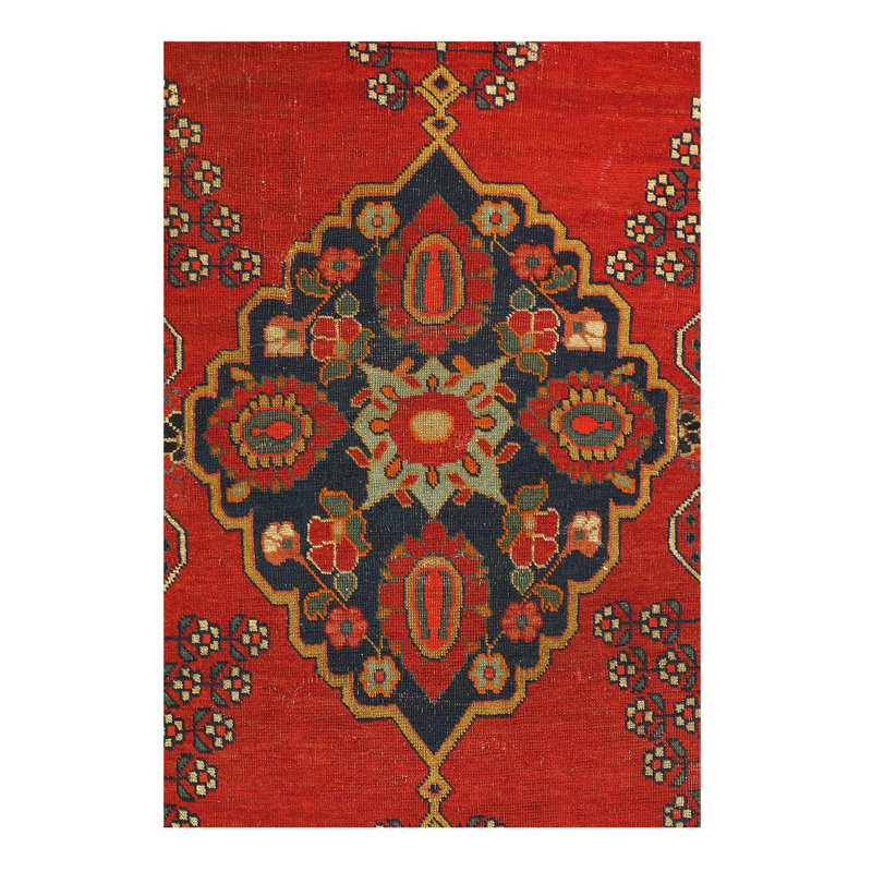 Tapis oriental brun en soie / laine / coton 4 pi 3 po x 7 pi 7 po Oriental