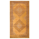1930's Camel Tribal Medallion Central Asian Khotan Carpet 8'8" x 17'4" Wool Rug