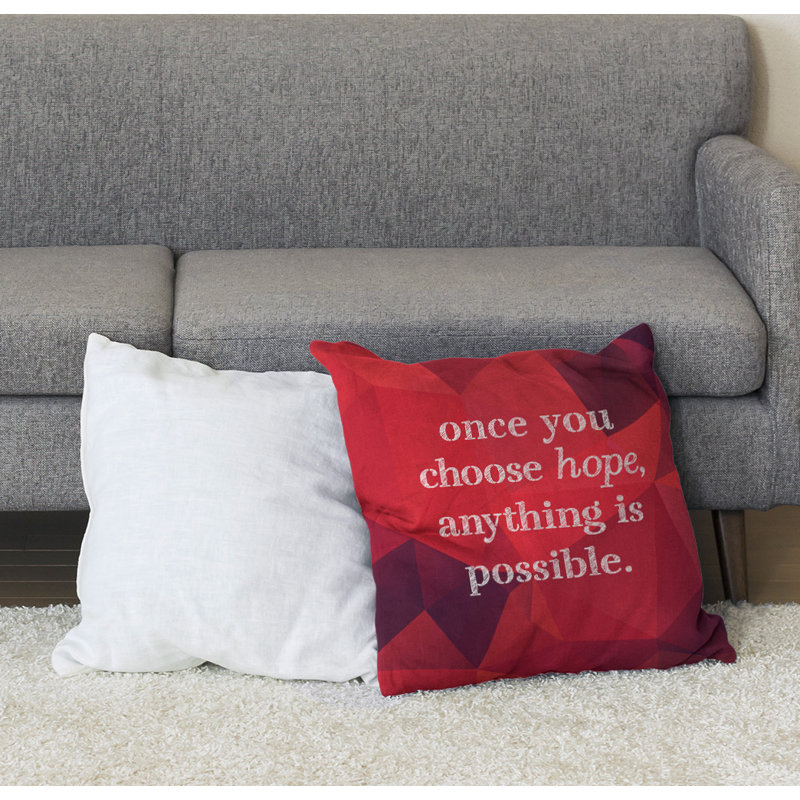 Coussin de sol pierres précieuses choisissez Hope, 40 po x 40 po, Rubis