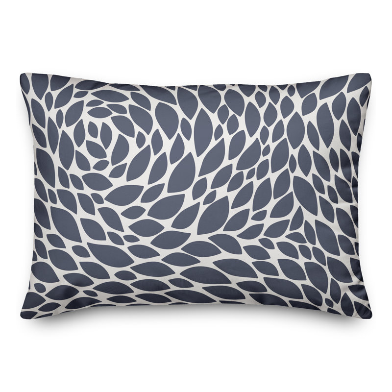 Abstract Outdoor Throw Pillow, Blue