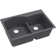 Quartz Luxe 33" L x 22" W Double Basin Drop-In Kitchen Sink with Aqua Divide