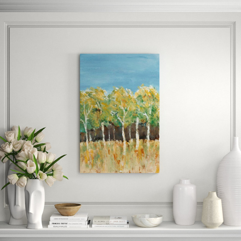 Dense Trees I Painting by Sara Brown, Outdoor, 36" H x 24" W