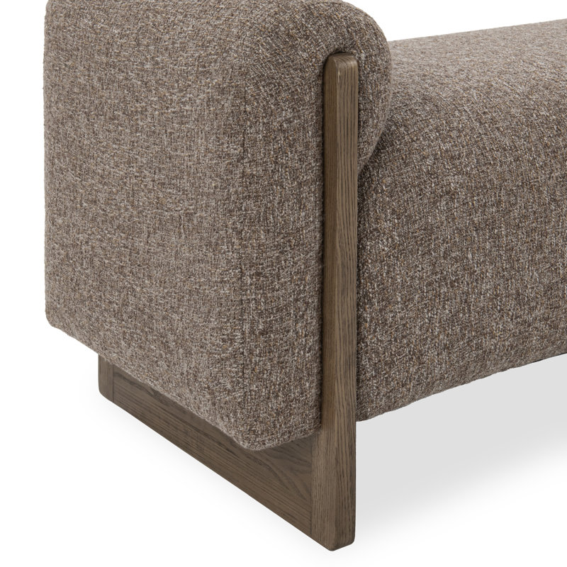 Sierra Upholstered Bench, Bronzed Cocoa