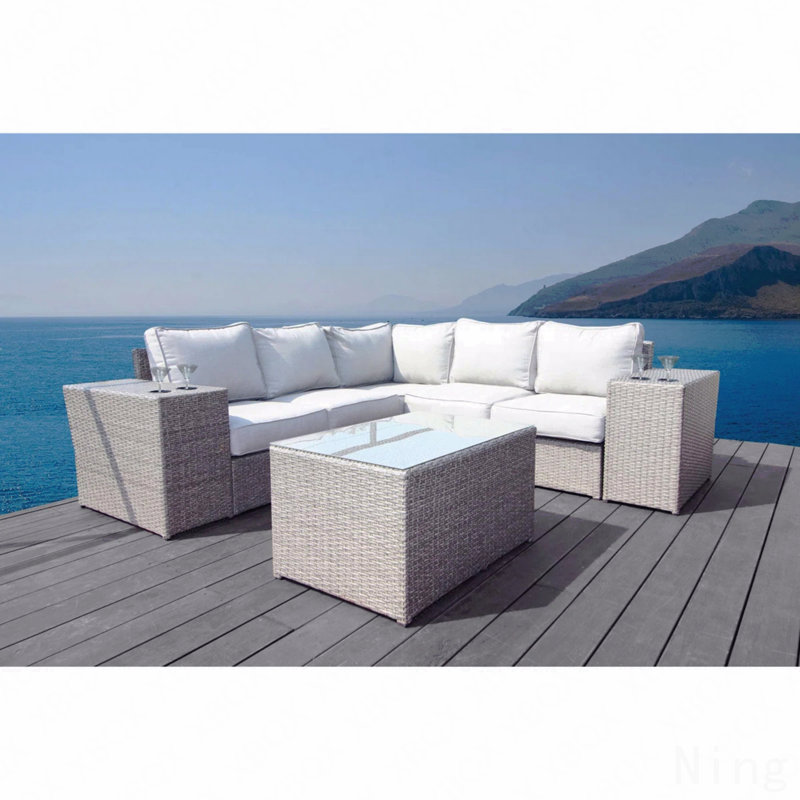 Pre-Assembled 4-Piece Rattan Wicker Outdoor Seating Group