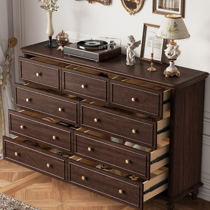 Buffet d'entrée simple en bois de style rétro 57,5 po