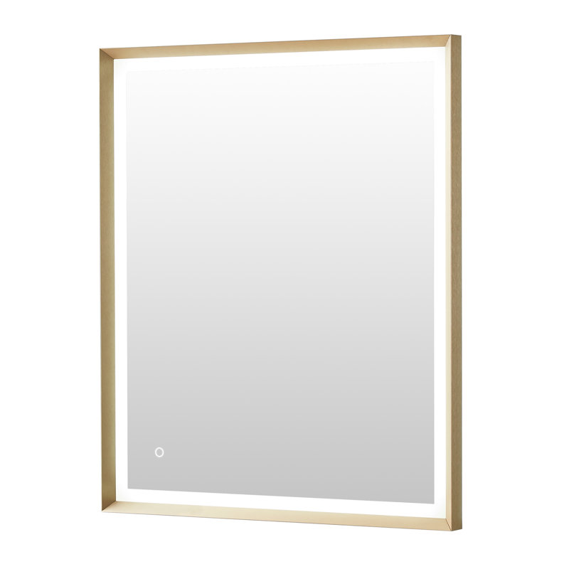 Apollo 36" Gold Rectangular LED Vanity Mirror
