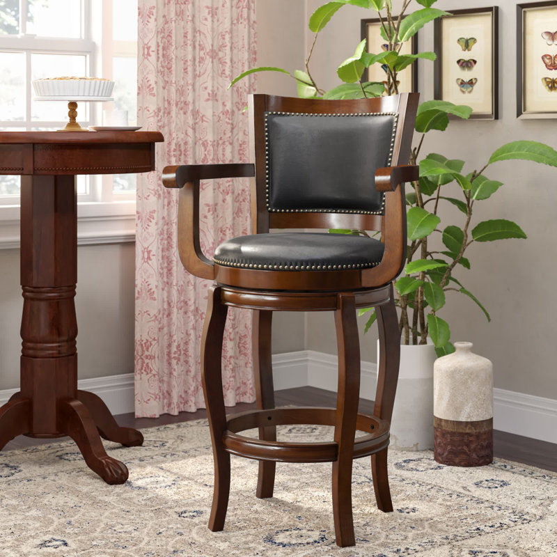 Tabouret de bar pivotant 29 po Aare, Brun, Brun Sierra
