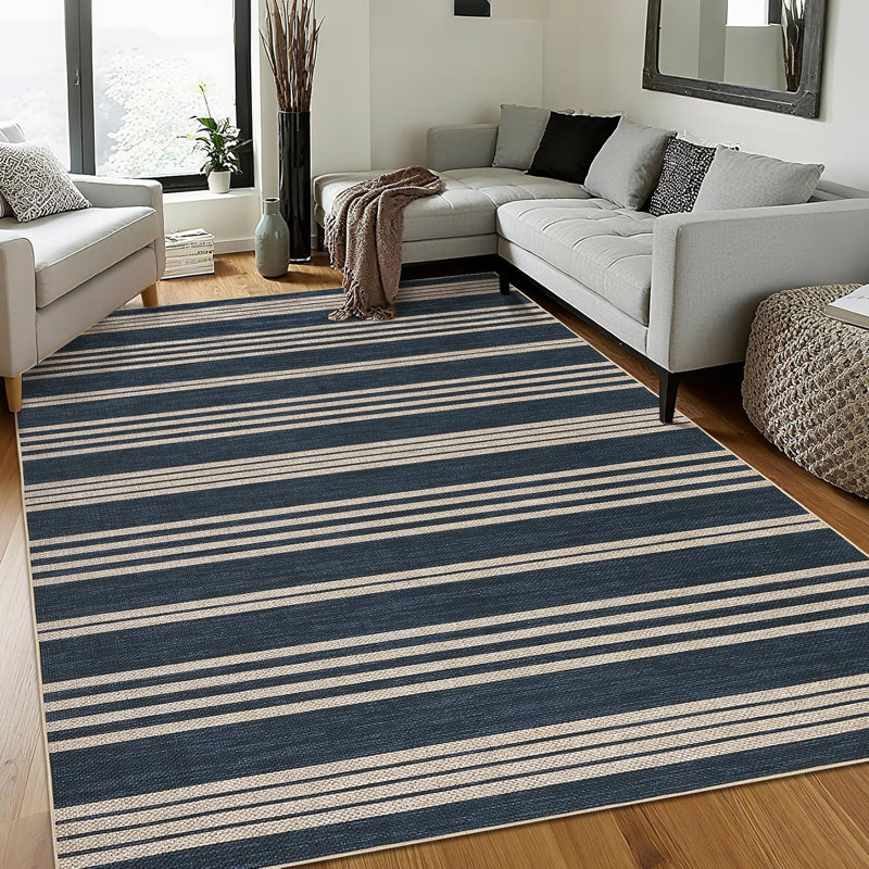 2x6 Jute Runner Rug – Washable, Non-Slip, Woven Carpet for Kitchen, Entryway, Bathroom, Laundry Room (Brown)