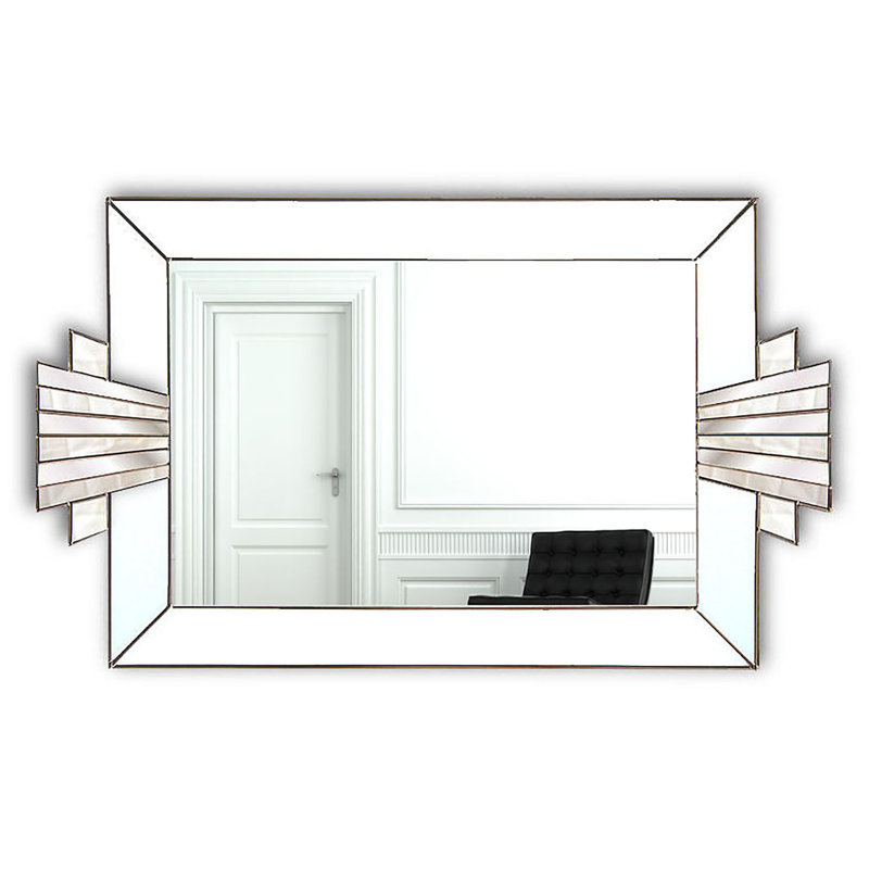 Roxana Flat Wall Mirror, Silver