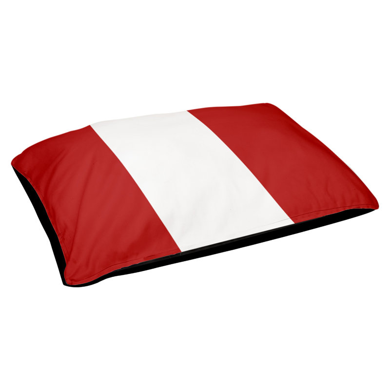 Coussin extérieur Oklahoma, Grand (l 40 po x P 30 po x H 6,5 po), Rouge / blanc / rouge