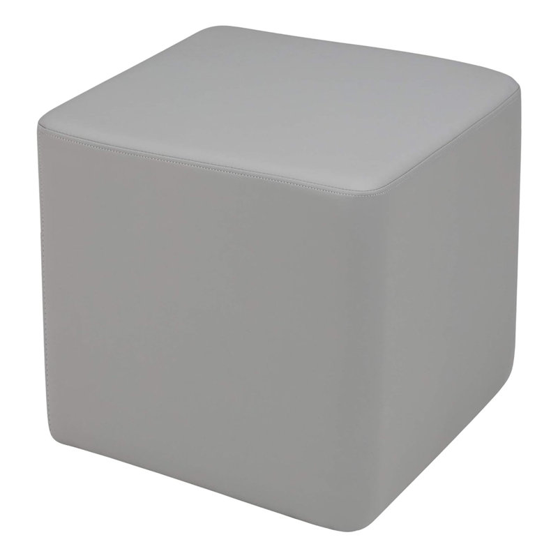Pro Series Upholstered Square Ottoman 18" Height, Gray