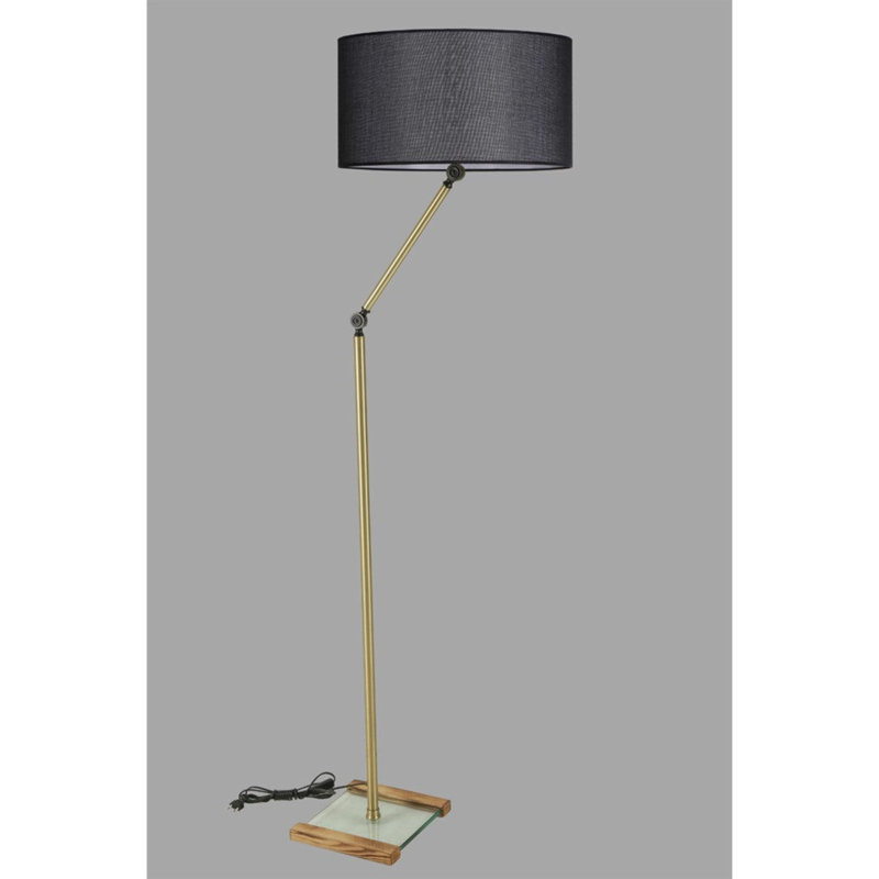 Gundolf 165cm Arched Floor Lamp, Black