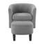 Fauteuil d'appoint pivotant confortable avec rotation à 360 °, coussin moelleux et repose-pieds, parfait pour le salon ou la chambre à coucher