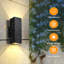 Luminaires muraux d'extérieur modernes, luminaires de véranda haut et bas pour patio, garage, extérieur - paquet de 2-114498671-128587317