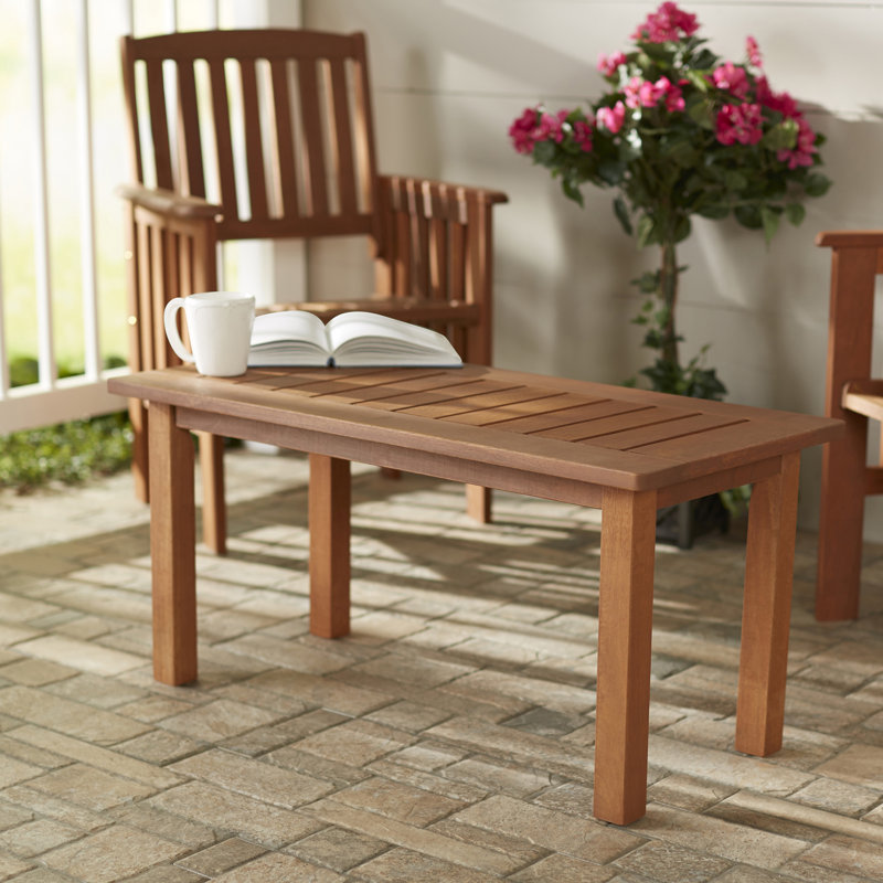 Millersville Rectangular Outdoor Coffee Table , 35.5'' in. W 18'' in. D, Cinnamon Brown