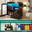 Wine Bottle & Glass Rack Black-74601137