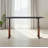 Leather-Wrapped Height Adjustable Desk with Steel Legs-872564657