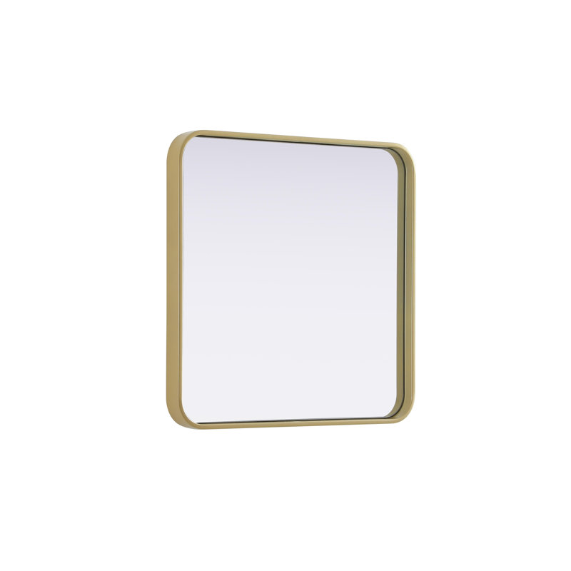 Erath Contour Metal Mirror, 24" x 24", Brass