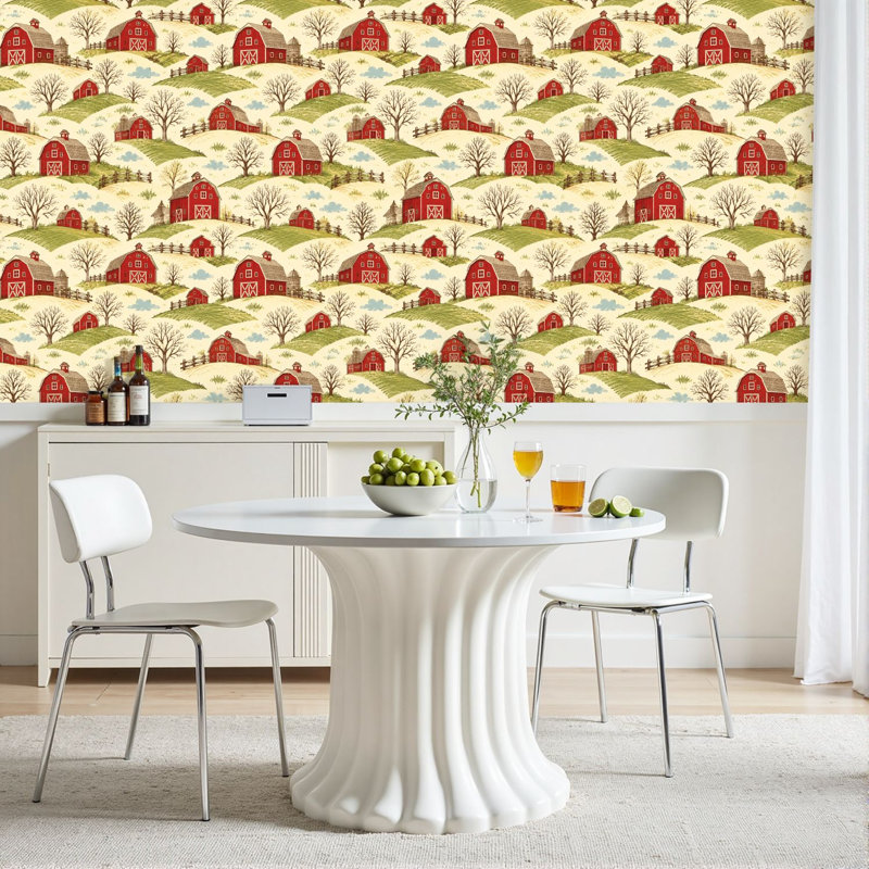 Rouleau de papier peint à peler et coller amovible rustique style campagne rustique rustique l 23,6 po x H 118 po