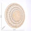 Mandala rond sculpté à la main en bois, décoration murale artistique 48 po