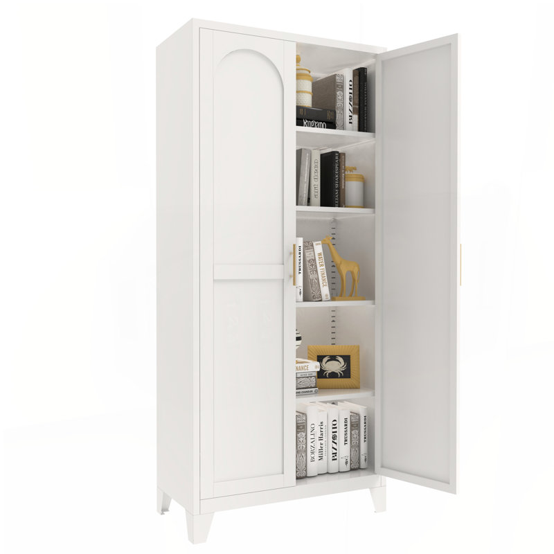  Armoire 2 portes avec serrure, H 70,87 po x l 31,5 po x P 15,7 po, Blanc