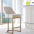 Barrelback Stool with Linen Seat and Metal Base-279362312-279362313