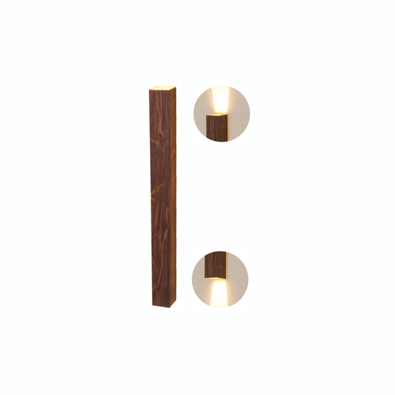 1 - Light LED Flush Mounted Sconce, Louro Freijo, 78.74" H x 2.95" W x 2.95" D