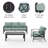 Mosier 4 - Person Patio Conversation Set with Cushions-816953858-816953885