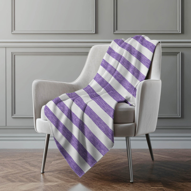 Jeté en sherpa Addison, Rayures mauves