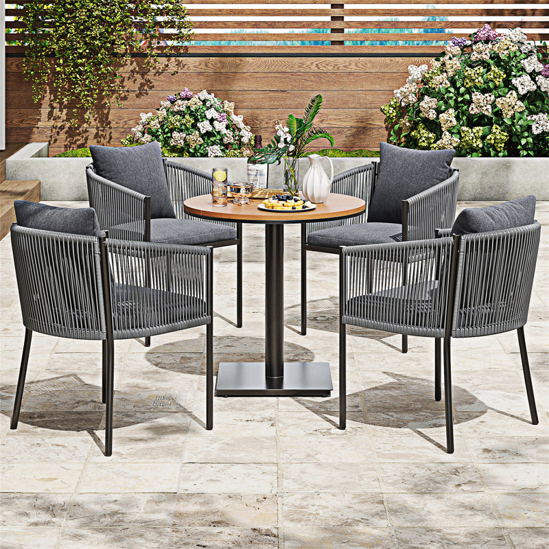Ensemble de 2 chaises de patio pour l'extérieur avec coussins